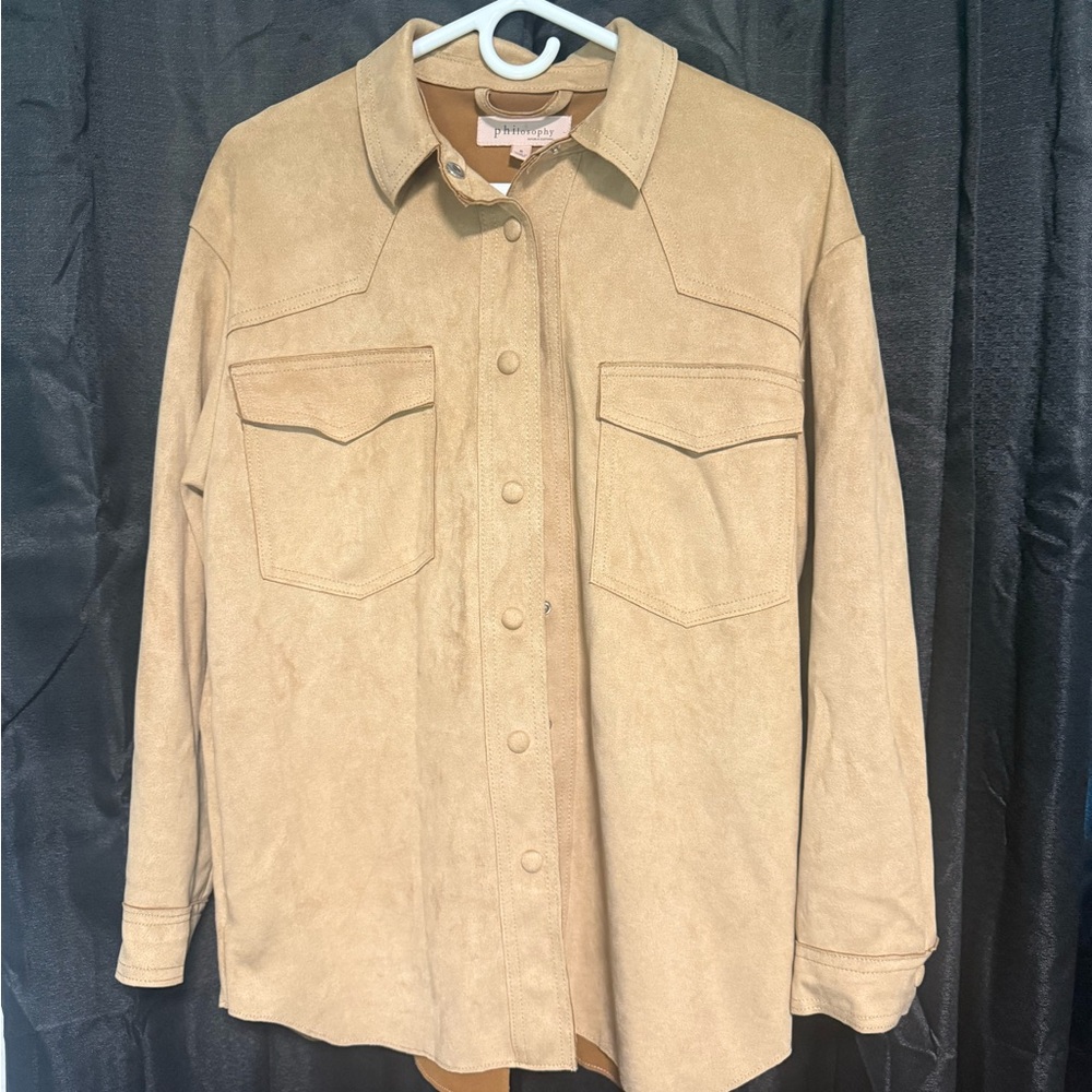 Philosophy Beige Button-Up Jacket